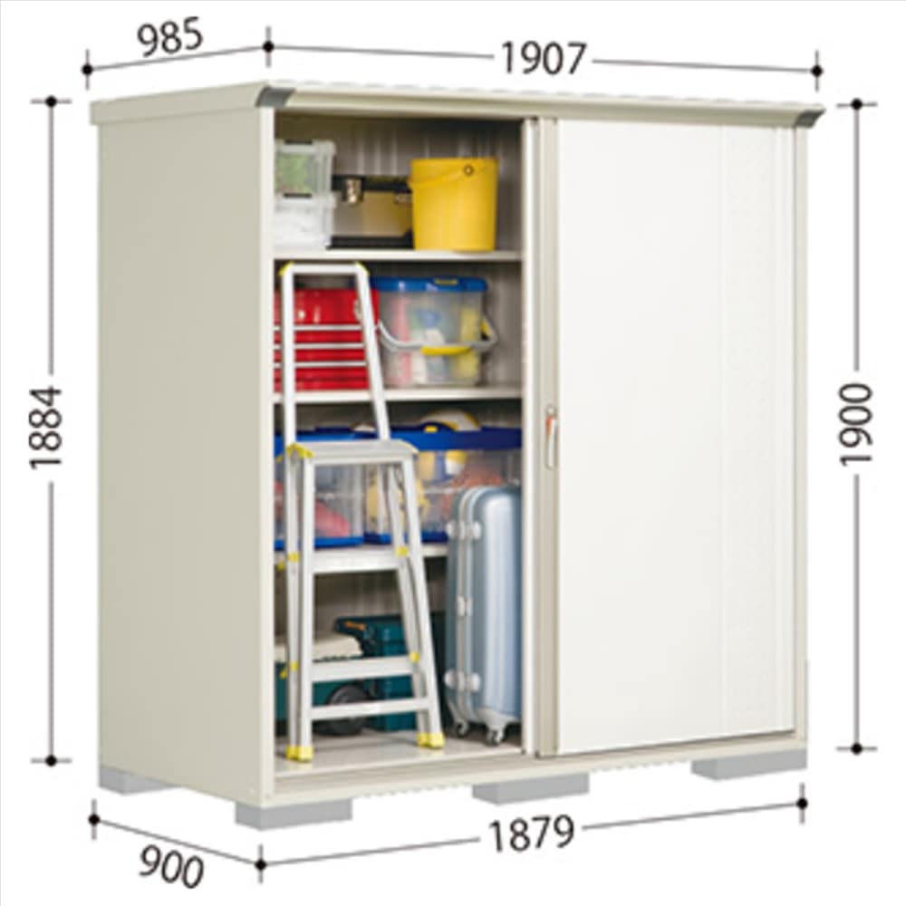 田窪物置 グランプレステージ ジャンプ GP−199AF 全面棚タイプ 棚板6枚付属 工事付きパック