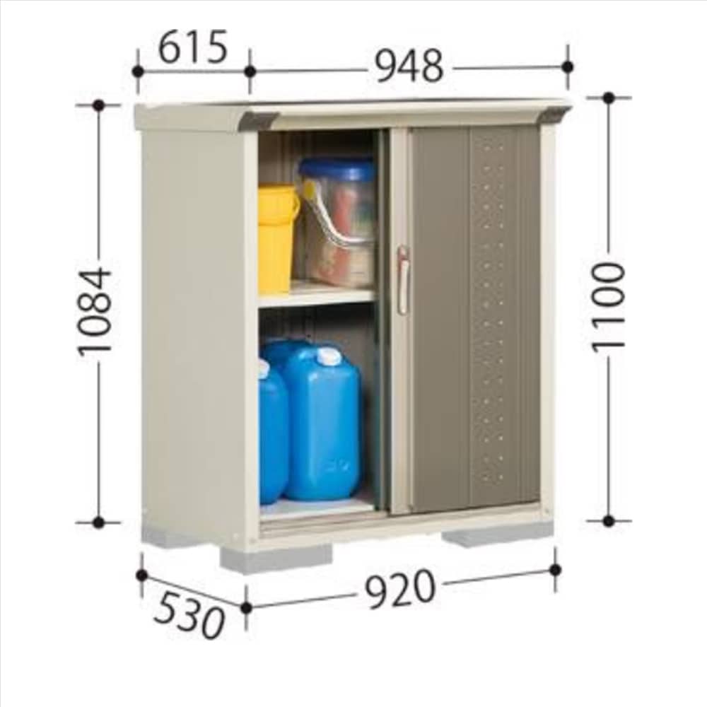 田窪物置 グランプレステージ ジャンプ GP−95DF 全面棚タイプ 棚板1枚付属 工事付きパック