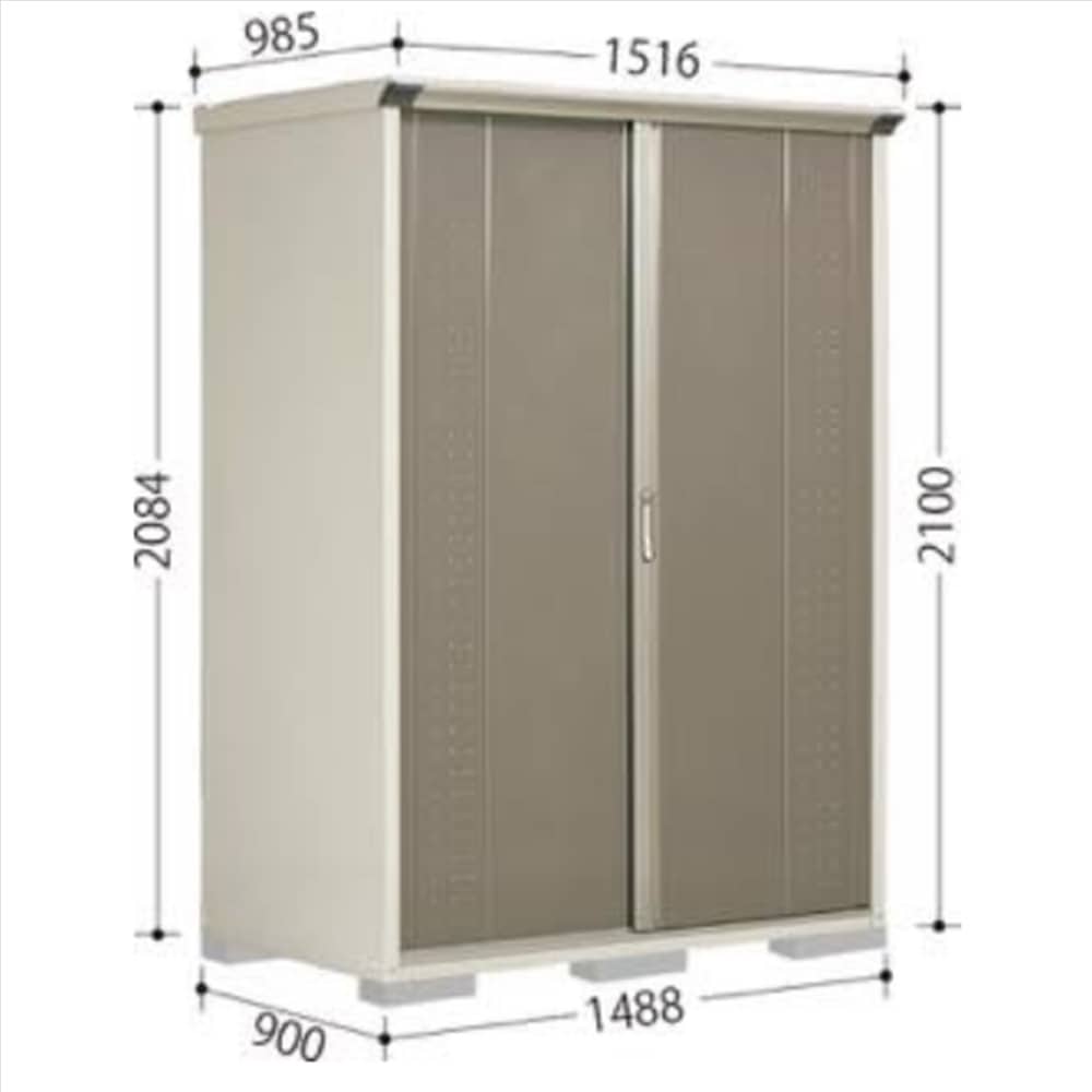 田窪物置 グランプレステージ ジャンプ GP−159HF 全面棚タイプ 棚板6枚付属 工事付きパック