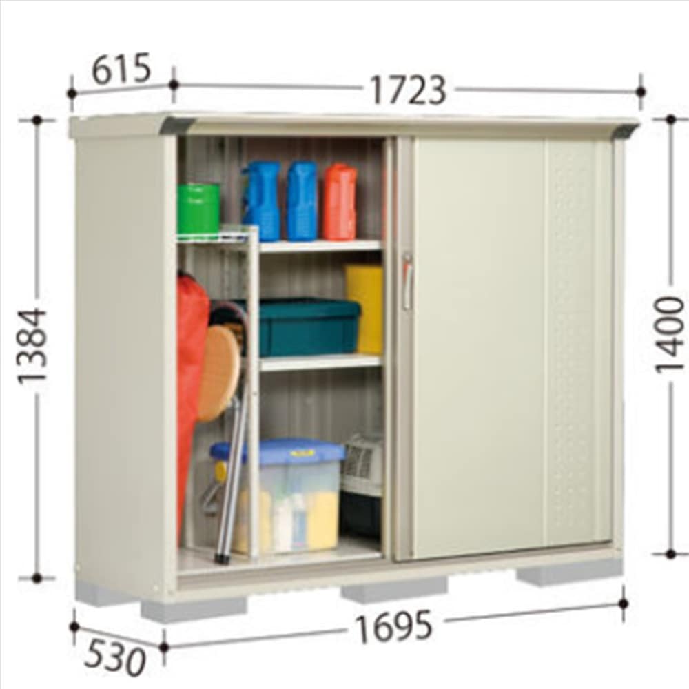 田窪物置 グランプレステージ ジャンプ GP−175CF 全面棚タイプ 棚板4枚付属 工事付きパック