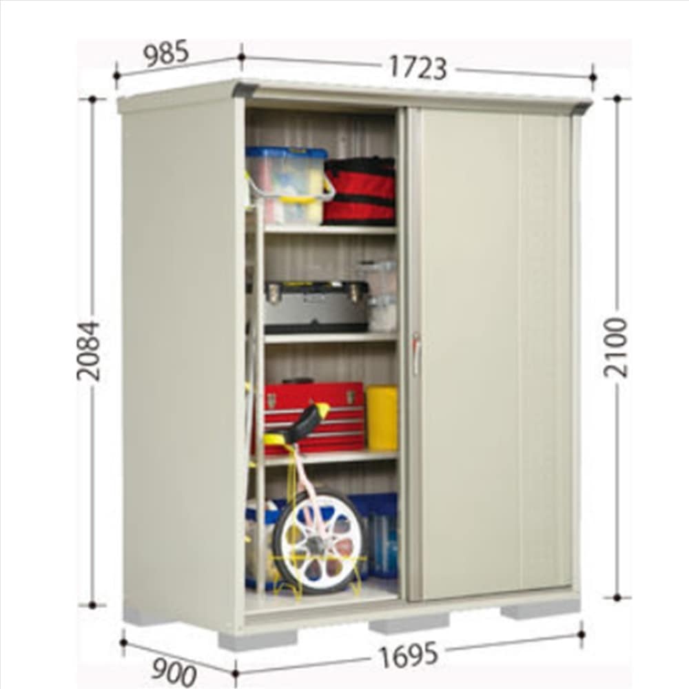 田窪物置 グランプレステージ ジャンプ GP−179HF 全面棚タイプ 棚板6枚付属 工事付きパック