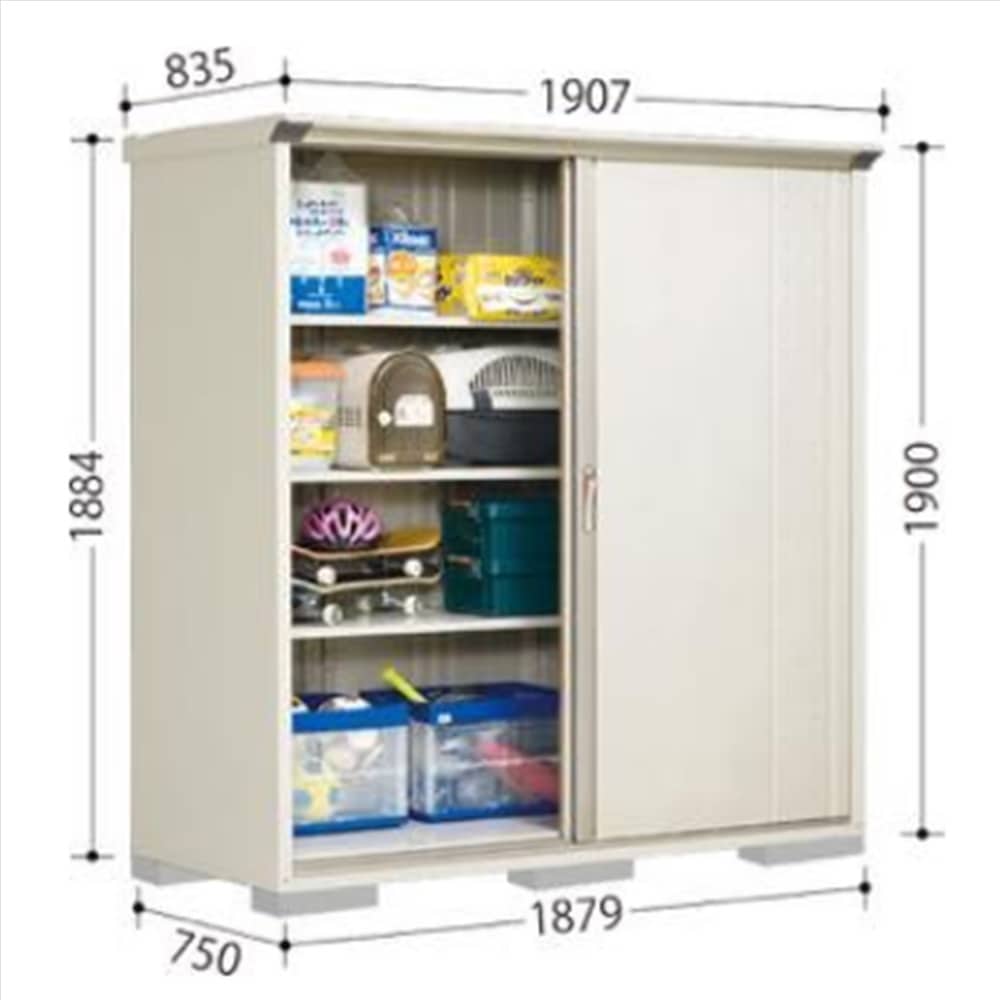 田窪物置 グランプレステージ ジャンプ GP−197AF 全面棚タイプ 棚板6枚付属 工事付きパック
