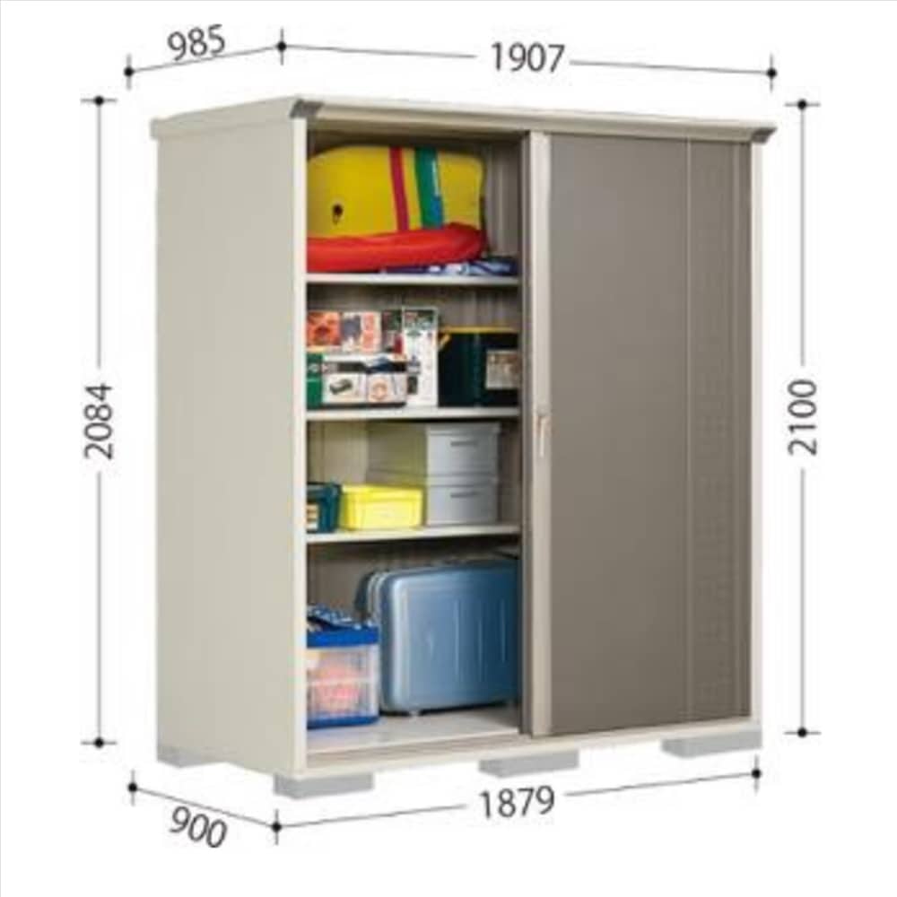 田窪物置 グランプレステージ ジャンプ GP−199HF 全面棚タイプ 棚板6枚付属 工事付きパック