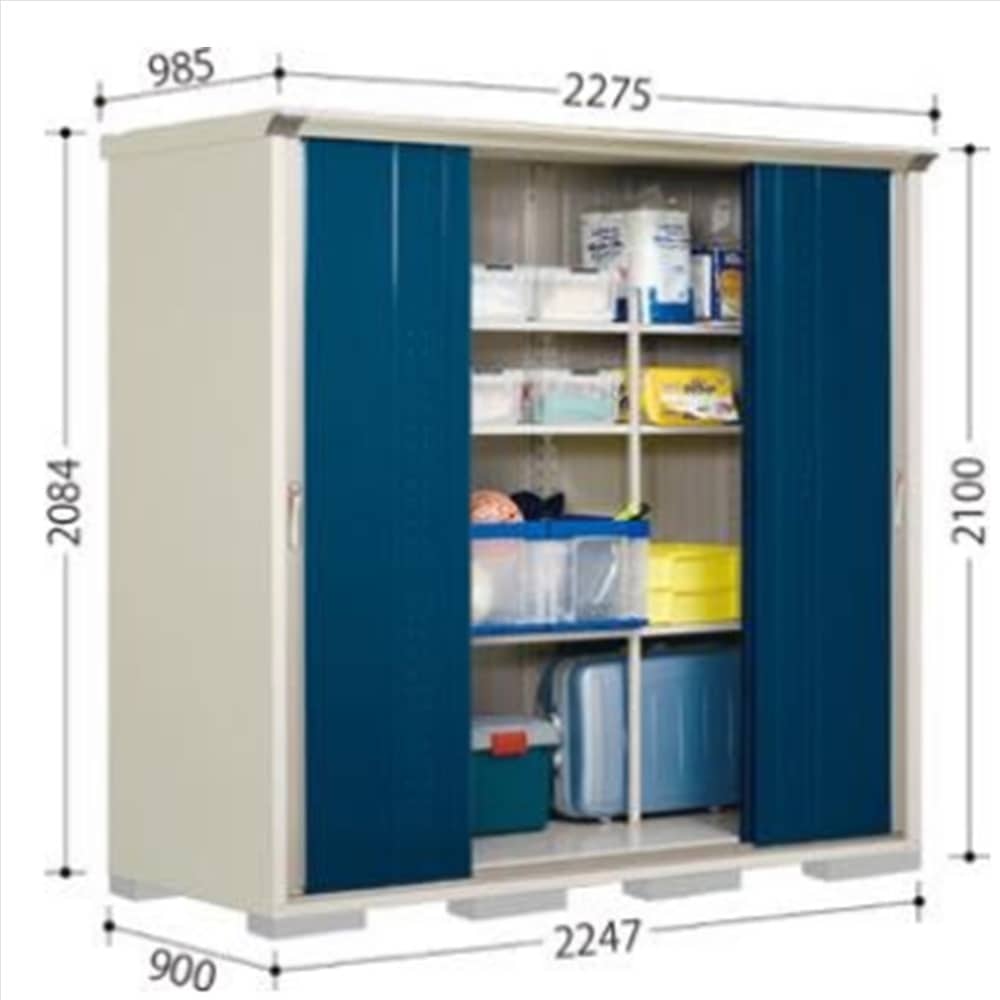 田窪物置 グランプレステージ ジャンプ GP−229HF 全面棚タイプ 棚板9枚付属 工事付きパック