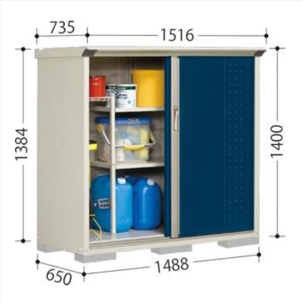 田窪物置 グランプレステージ ジャンプ GP−156CT たて置きタイプ 棚板2枚・ネット棚1枚付属 工事付きパック